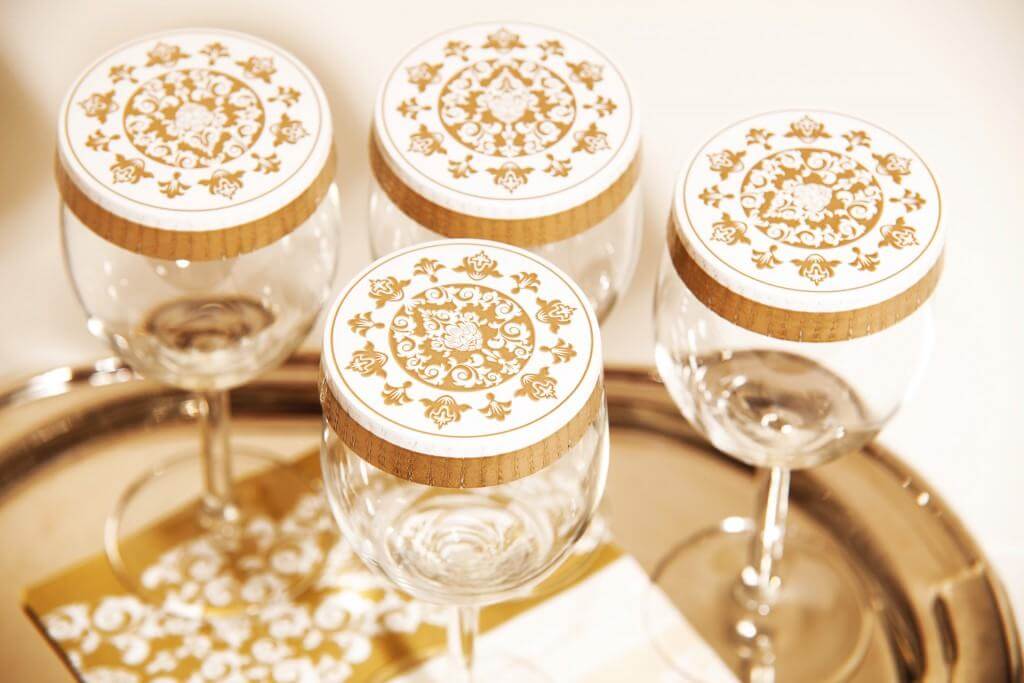 Custom Printed Paper Glass Cover Caps MANK