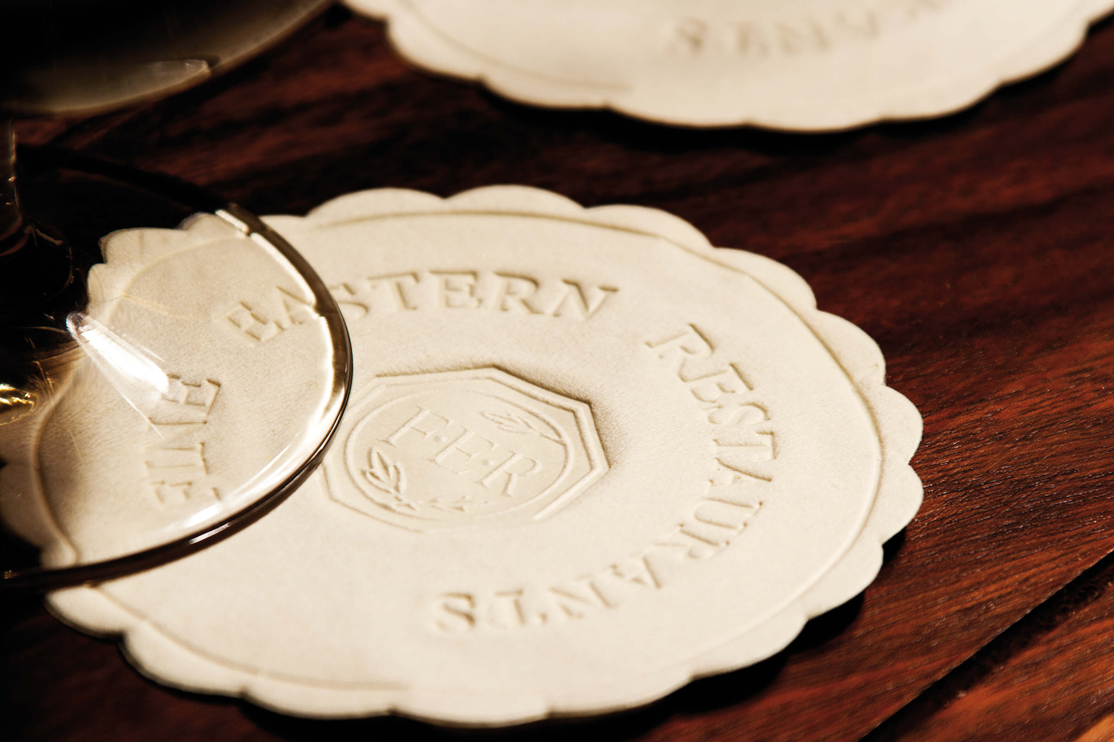 coaster , letterpress printing