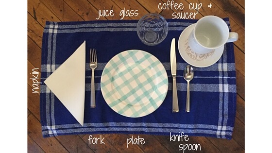 breakfast table setting