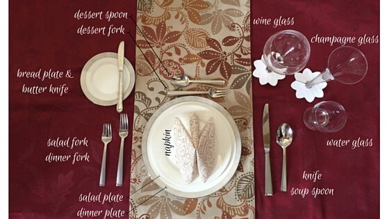 formal dinner table setting