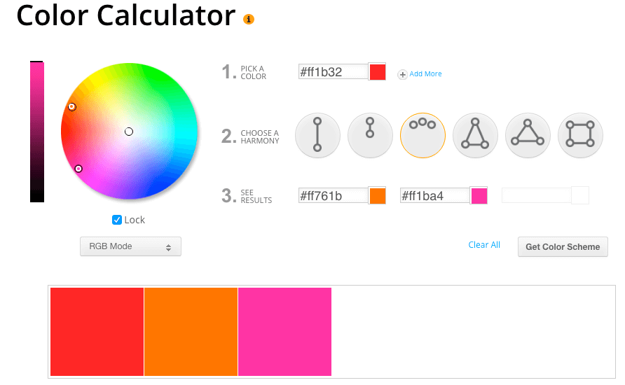 color calculator for designing promotional materials
